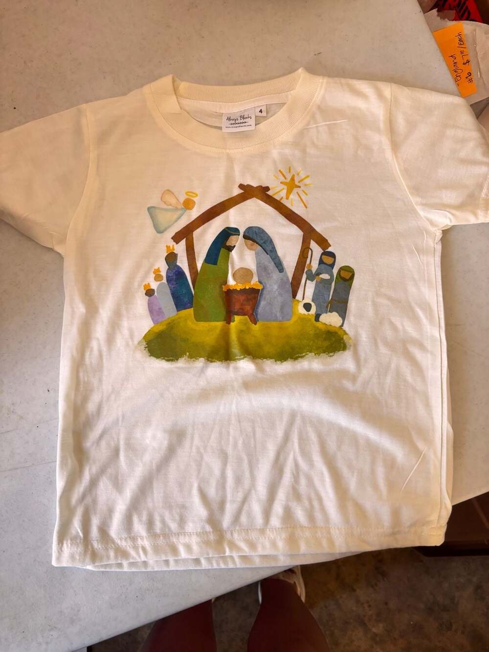 Always Blanks Kids Nativity Scene Christmas Graphic T-Shirt